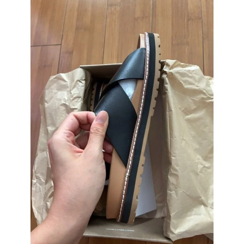 Madewell Dayna Criss Cross Lug Sole Black Sandals NWT Size 9 - Picture 6 of 6